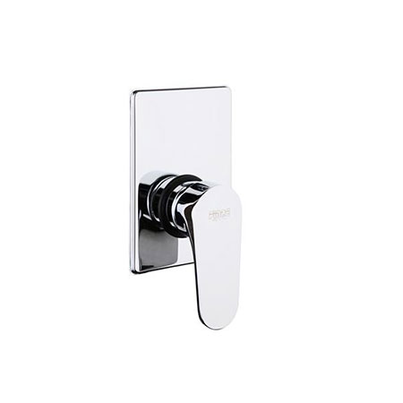 Built-in shower mixer, semi-round plate