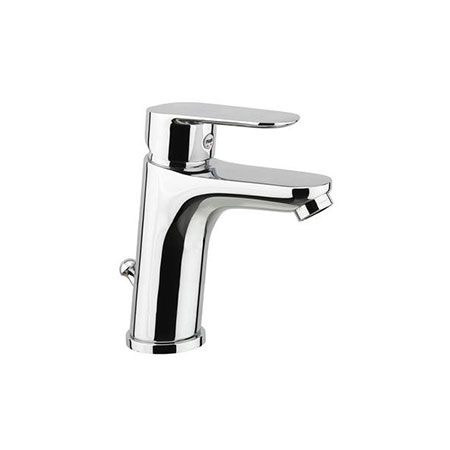 High basin mixer, 1"1/4 pop up waste, flex cm 35